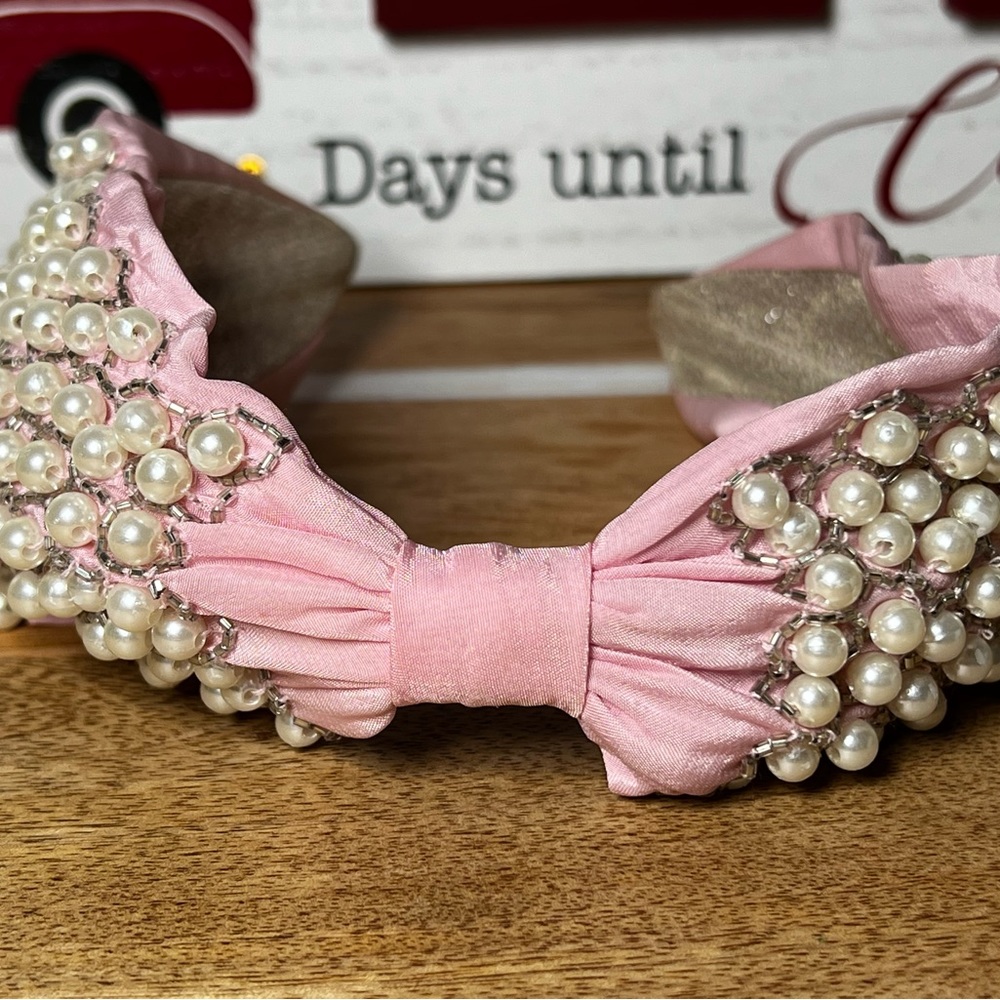 NAMJOSH Glass Pearl Embellished Headband